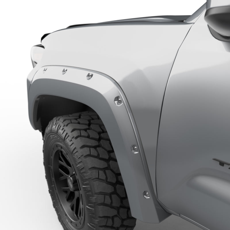 EGR 16+ Toyota Tacoma w/Mudflap Bolt-On Look Color Match Fender Flares - Set - Silver Sky Fender Flares EGR