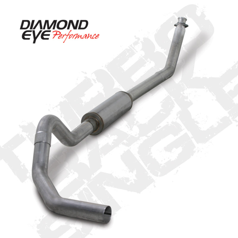 Diamond Eye KIT 4in TB SGL AL: 98.5-02 DODGE CUMMINS 5.9L Turbo Back Diamond Eye Performance