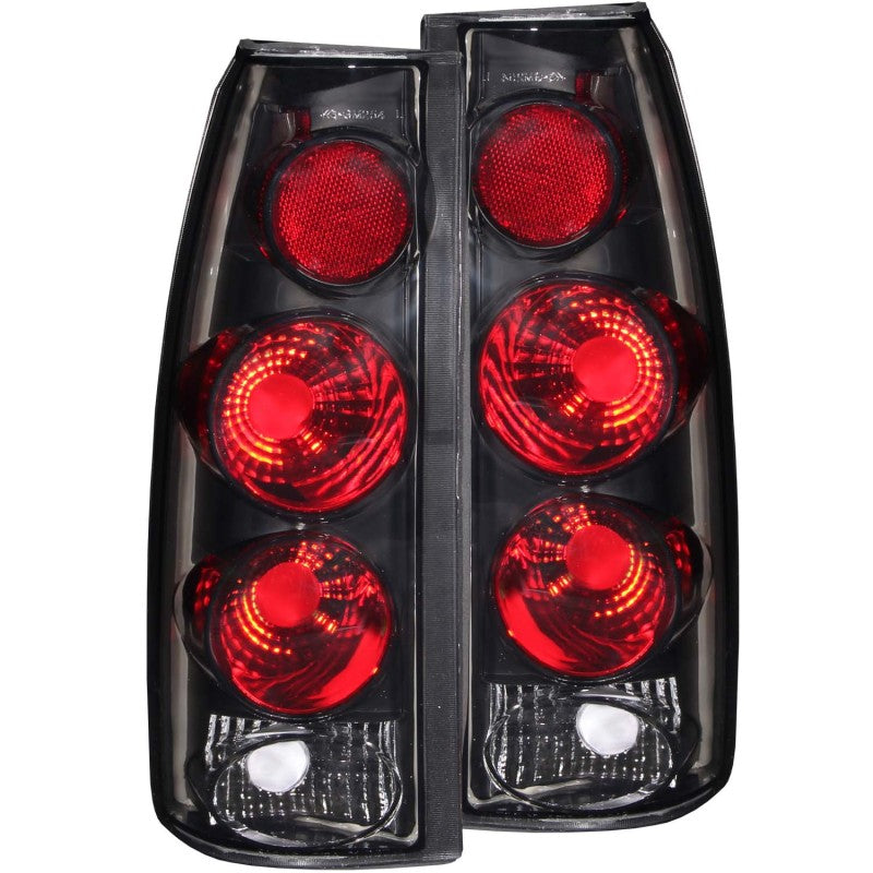 ANZO 1999-2000 Cadillac Escalade Taillights Dark Smoke 3D Style Tail Lights ANZO