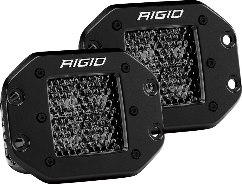 Rigid Industries D Series PRO Midnight Edition - Spot - Diffused - Pair Light Bars & Cubes Rigid Industries