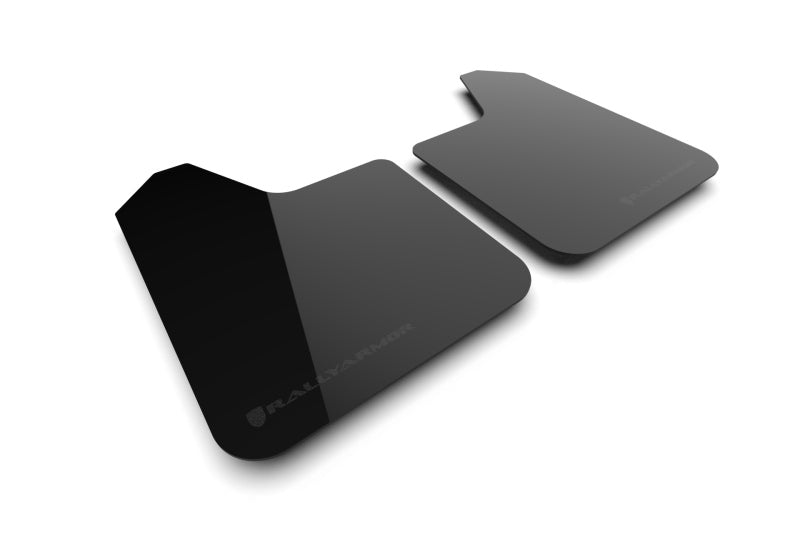 Rally Armor Universal UR Black Mud Flap w/ Metallic Black Logo - Pair Mud Flaps Rally Armor