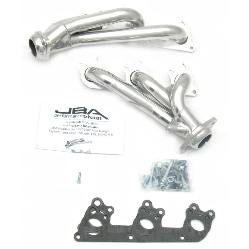JBA 97-11 Ford Ranger 4.0L OHC w/Driver Side EGR 1-1/2in Primary Silver Ctd Cat4Ward Header Headers & Manifolds JBA