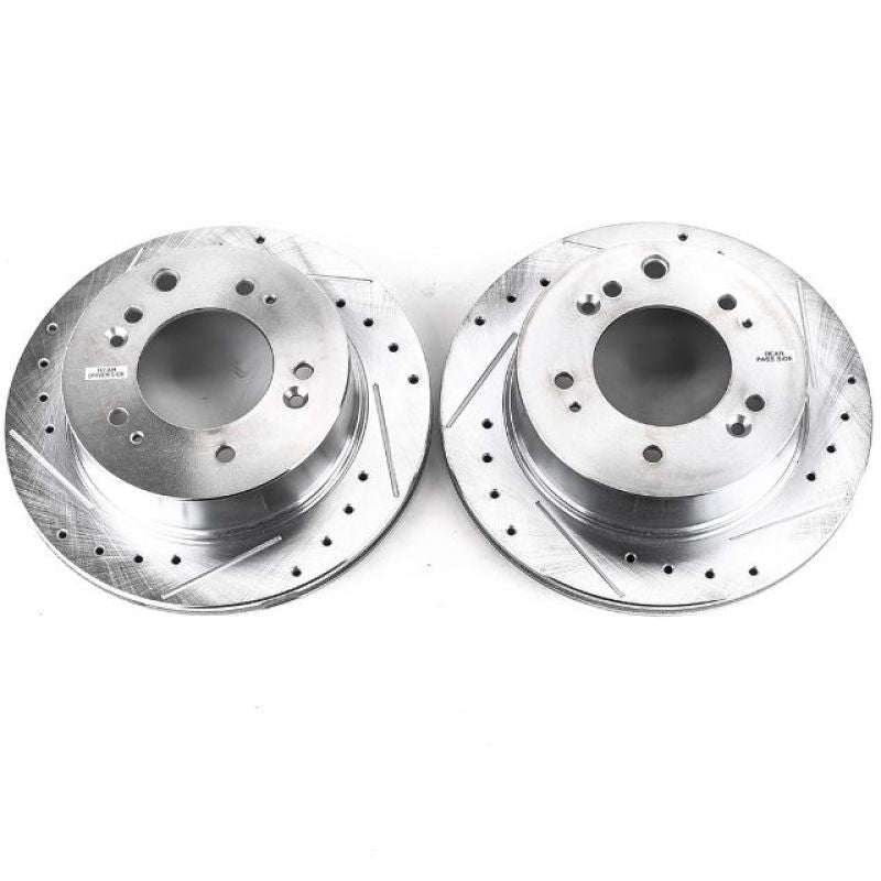 Power Stop 07-09 Kia Sorento Rear Evolution Drilled & Slotted Rotors - Pair Brake Rotors - Slot & Drilled PowerStop