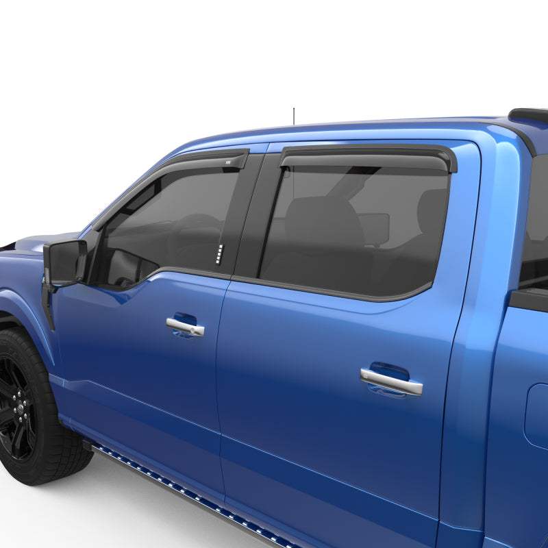 EGR 15+ Ford F150 Crew Cab Tape-On Window Visors - Set of 4 Wind Deflectors EGR