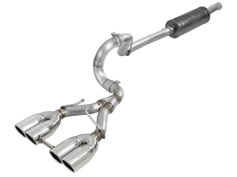 aFe Rebel Series 2.5in. 304 SS C/B Exhaust System 2018 Jeep Wrangler (JL) V6-3.6L - Polished Tip Catback aFe