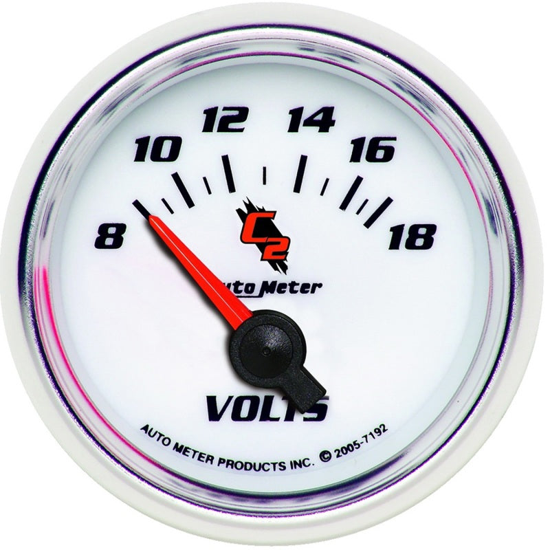 Autometer C2 2-1/16in Electric 18V Voltmeter Gauge Gauges AutoMeter