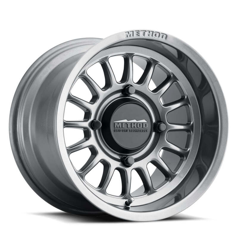 Method MR411 Bead Grip 15x7 / 5+2/38mm Offset / 5x4.5 / 72 CB Gloss Titanium Wheel Wheels - Cast Method Wheels