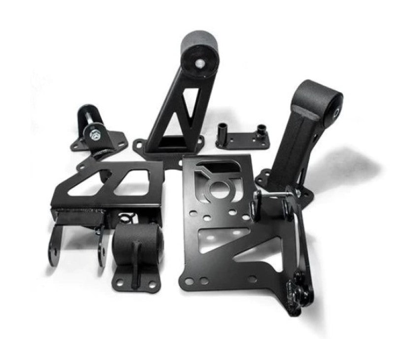 Innovative 94-01 Integra J-Series Black Steel Mounts 75A Bushings (w/ Alt. Relocation Bracket) Engine Mounts Innovative Mounts