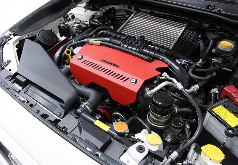 PERRIN 15-21 Subaru WRX Pulley Cover - Red Engine Covers Perrin Performance