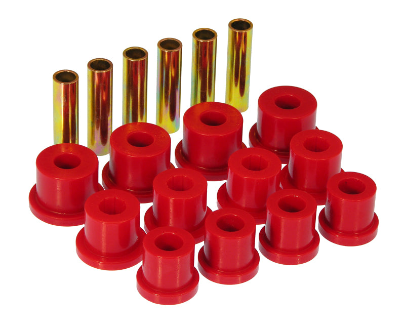 Prothane 81-87 GM Rear Spring & Shackle Bushings (w/ 1 3/8in Bushings) - Red Bushing Kits Prothane