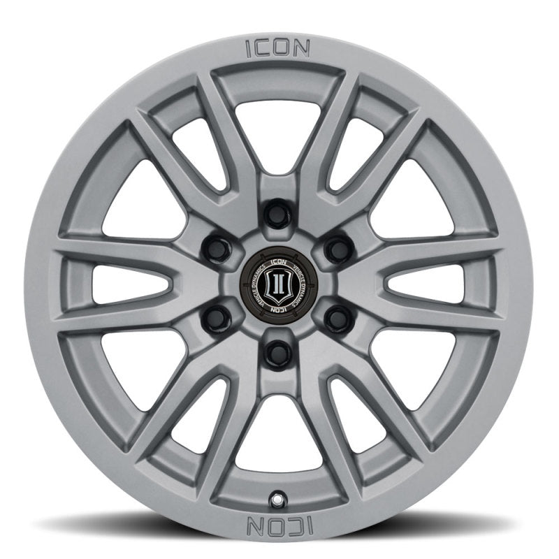 ICON Vector 6 17x8.5 6x135 6mm Offset 5in BS 87.1mm Bore Titanium Wheel Wheels - Cast ICON