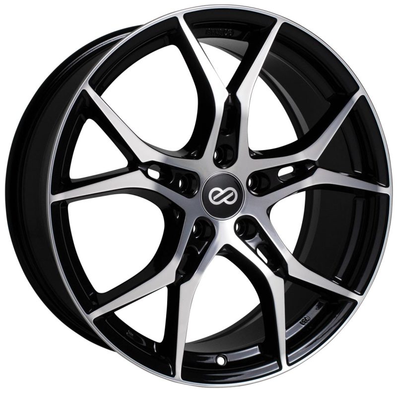 Enkei Vulcan 17x7.5 45mm Offset 5x100 Bolt 72.6mm Bore Black Machined Wheel Wheels - Cast Enkei