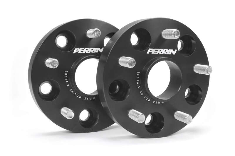 PERRIN Subaru 25mm Wheel Spacers 5x114.3 BP w/56mm Hub - Black Wheel Spacers & Adapters Perrin Performance