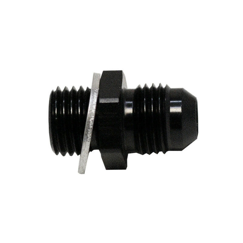 DeatschWerks 6AN Male Flare to M14 X 1.5 Male Metric Adapter (Incl Washer) - Anodized Matte Black Fittings DeatschWerks