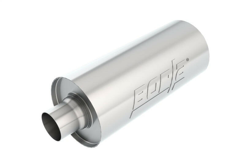 Borla Universal Performance 2.5in Inlet/Outlet Stainless Racing Muffler Muffler Borla