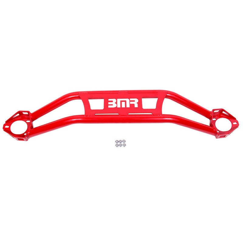 BMR 08-18 Dodge Challenger Front Strut Tower Brace - Red (Twin Tube Design) Strut Bars BMR Suspension