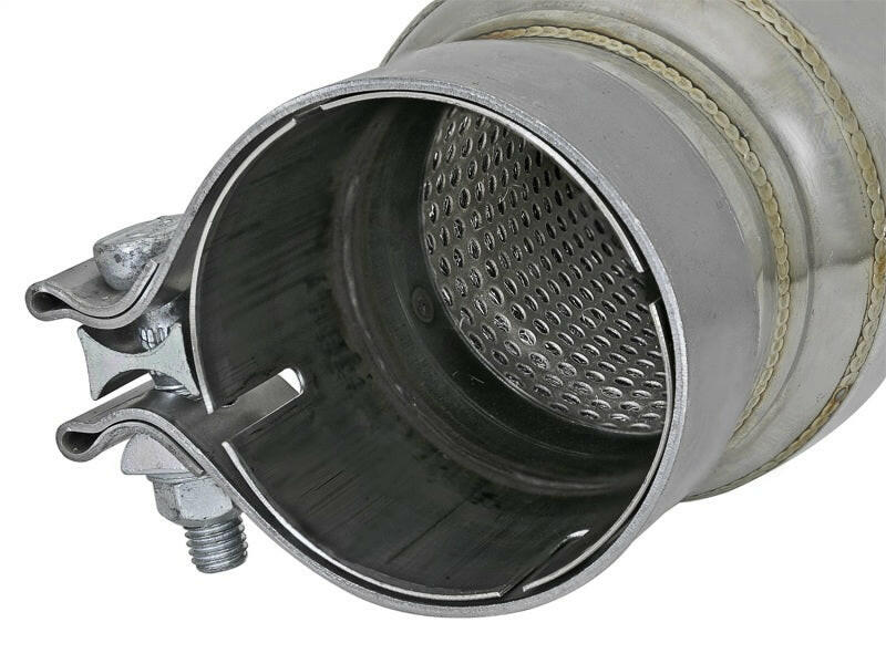 aFe MACH Force-Xp 409 SS Resonator 3in. Inlet/Outlet / 4in. Diameter / 12in. Body / 16in. Length X Pipes aFe