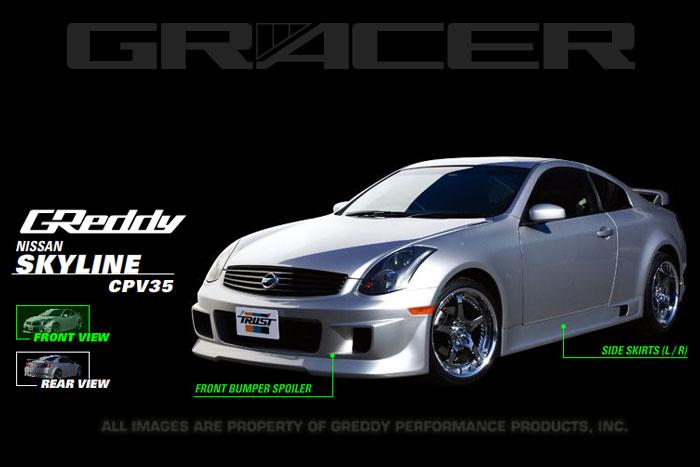 GReddy 03-04 Infiniti G35 Coupe Front Facia (Must ask/call to order) Lips & Splitters GReddy