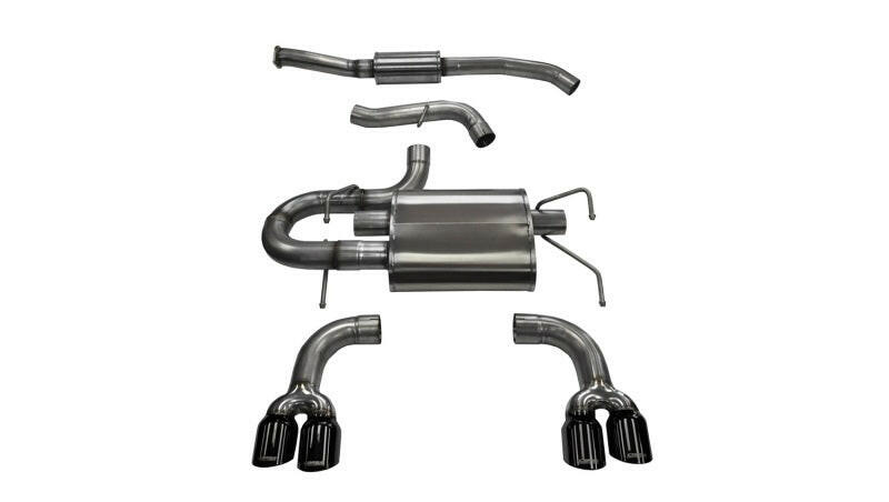Corsa 2008-2014 Subaru Impreza Hatchback STI 2.5L Turbo Manual Black Sport Cat-Back Exhaust Catback CORSA Performance