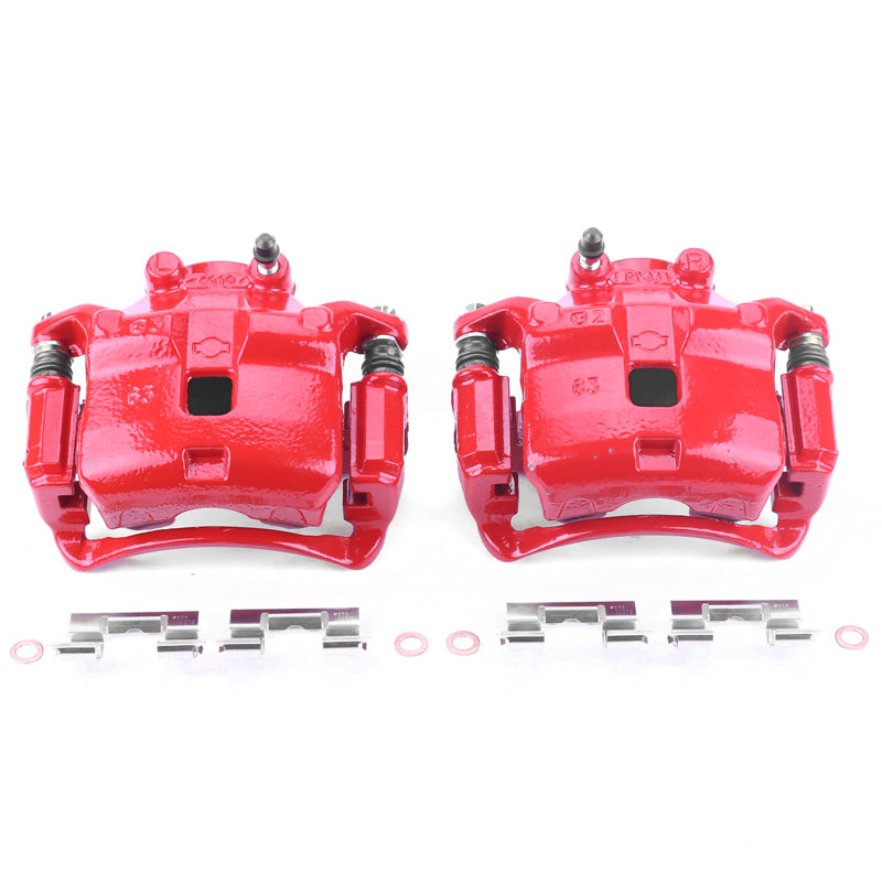 Power Stop 00-06 Nissan Sentra Front Red Calipers w/Brackets - Pair Brake Calipers - Perf PowerStop