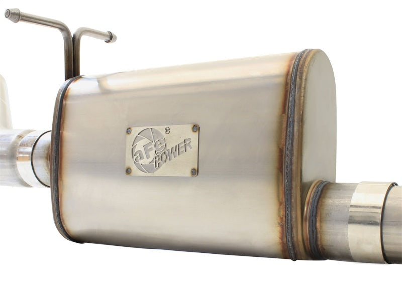 aFe MACHForce XP Exhaust 3in-3.5in SS Single Side Ext CB w/ Black Tip 99-04 Ford F150 V8 5.4L/6.8L Catback aFe