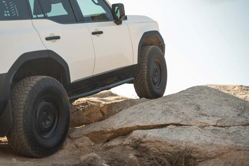DV8 Offroad 24-25 Toyota Land Cruiser OE Plus Side Steps - Black Steel Side Steps DV8 Offroad