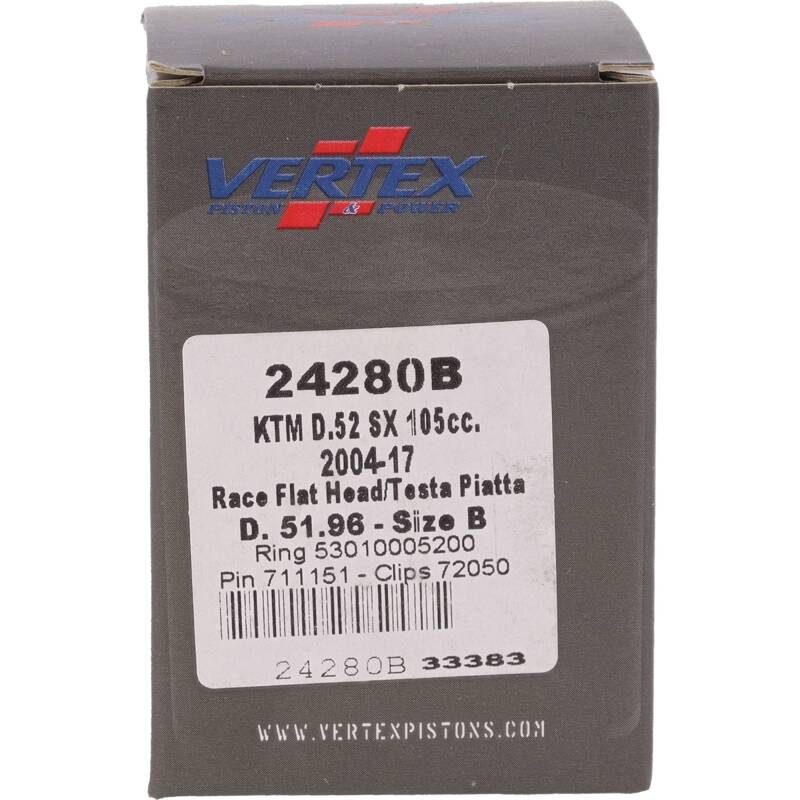 Vertex Piston 04-11 KTM 105 SX 105cc Cast Race Piston Kit Piston Sets - Powersports Vertex Pistons