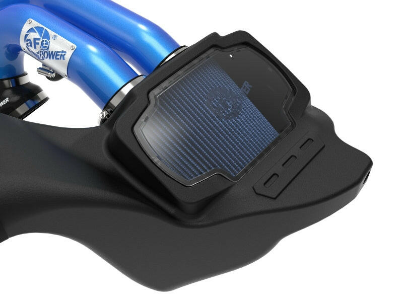 aFe 21-22 Ford F-150 Raptor V6-3.5L(tt) Momentum XP Cold Air Intake System - Blue w/ Pro 5R Filter Cold Air Intakes aFe