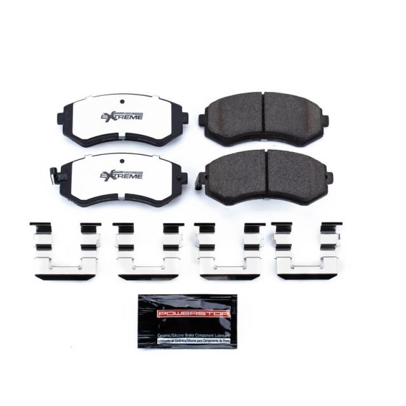 Power Stop 89-96 Nissan 240SX Front Z26 Extreme Street Brake Pads w/Hardware Brake Pads - Performance PowerStop