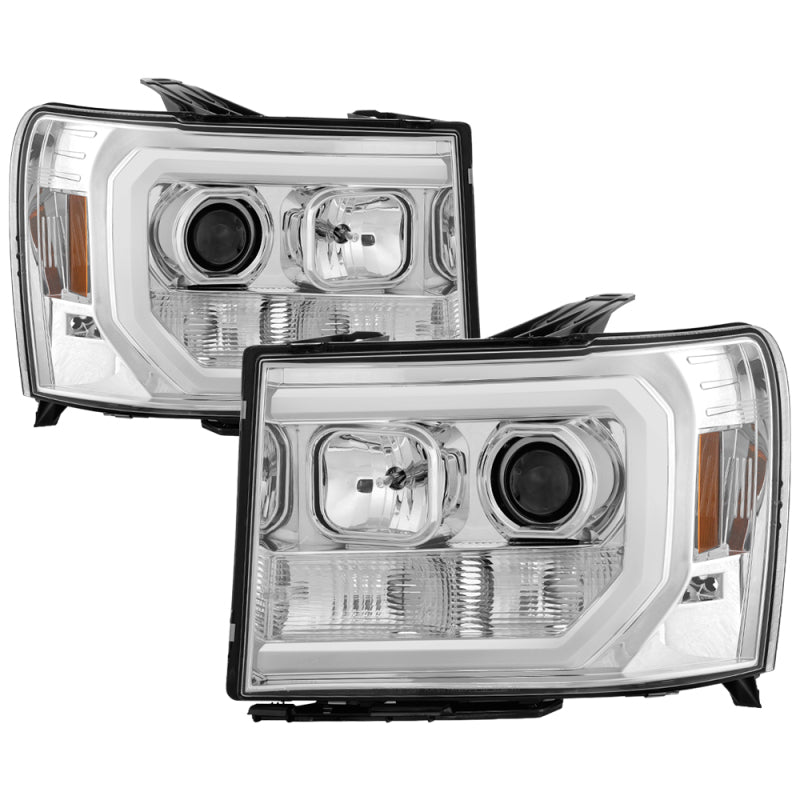 Spyder GMC Sierra 1500/2500/3500 07-13 V2 Projector Headlights - Chrome PRO-YD-GS07V2-LBDRL-C Headlights SPYDER