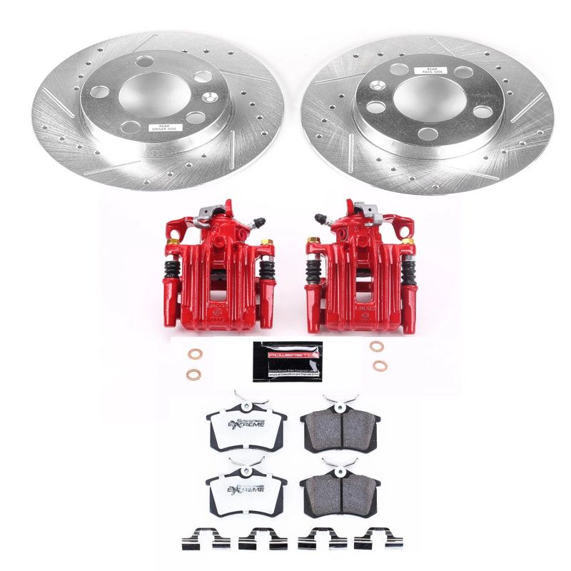 Power Stop 98-99 Volkswagen Beetle Rear Z26 Street Warrior Brake Kit w/Calipers Brake Kits - Performance D&S PowerStop