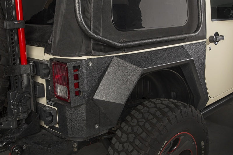 Rugged Ridge XHD Rear Armor Fenders Pair 2 Dr 07-18 Jeep Wrangler JK Fenders Rugged Ridge