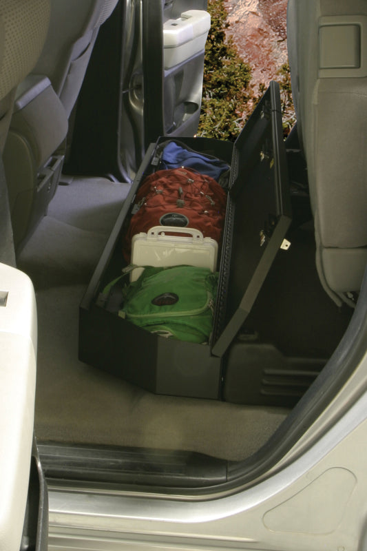 Tuffy 07-21 Toyota Tundra Double Cab Underseat Lockbox W/ Keyed Lock Cargo Boxes & Bags Tuffy Products