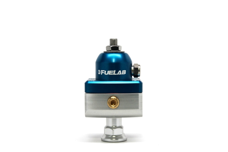 Fuelab 575 Carb Adjustable Mini FPR Blocking 10-25 PSI (1) -6AN In (2) -6AN Out - Blue Fuel Pressure Regulators Fuelab