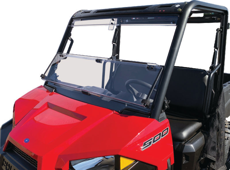QuadBoss 17-21 Polaris Ranger 500 Windbreak Folding Windshield Windshields QuadBoss