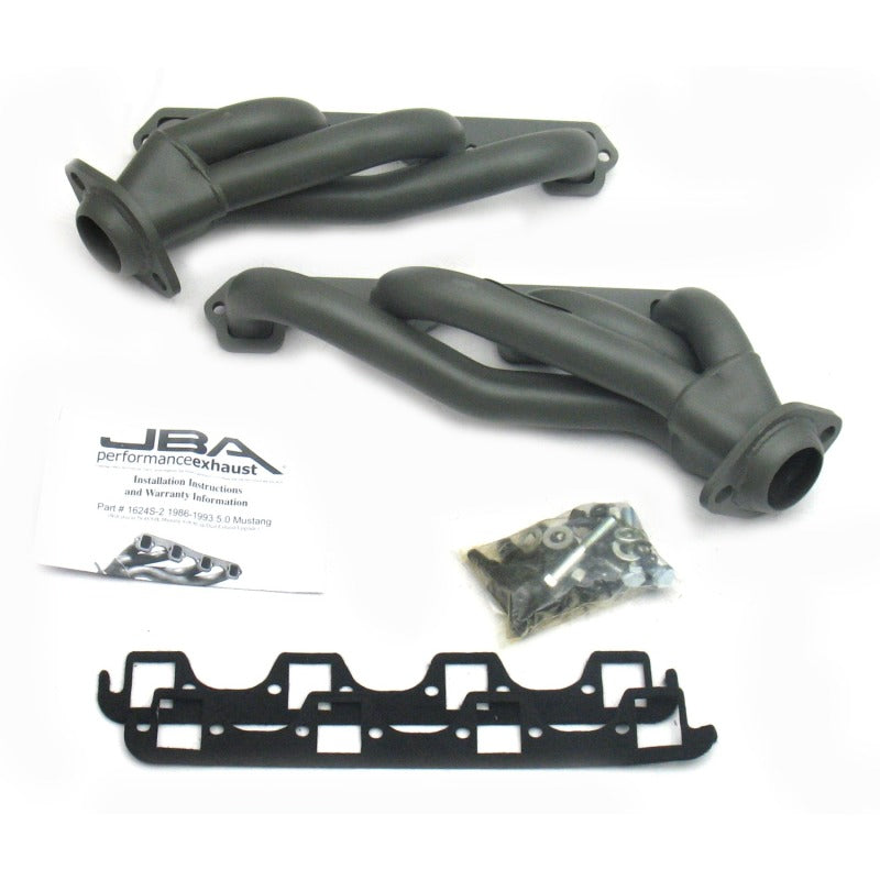 JBA 86-93 Ford Mustang 5.0L SBF 1-5/8in Primary Ti Ctd Cat4Ward Header Headers & Manifolds JBA