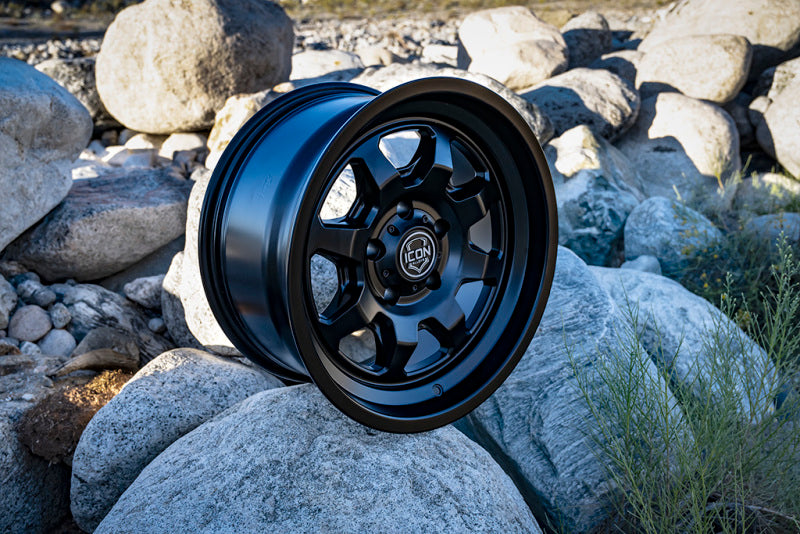 ICON Nuevo 17 X 8.5 5 X 4.5 0mm Offset 4.75in BS Satin Black Wheels - Cast ICON