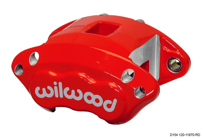 Wilwood Caliper-D154-Red 2.50in Piston 1.04in Disc Brake Calipers - Perf Wilwood