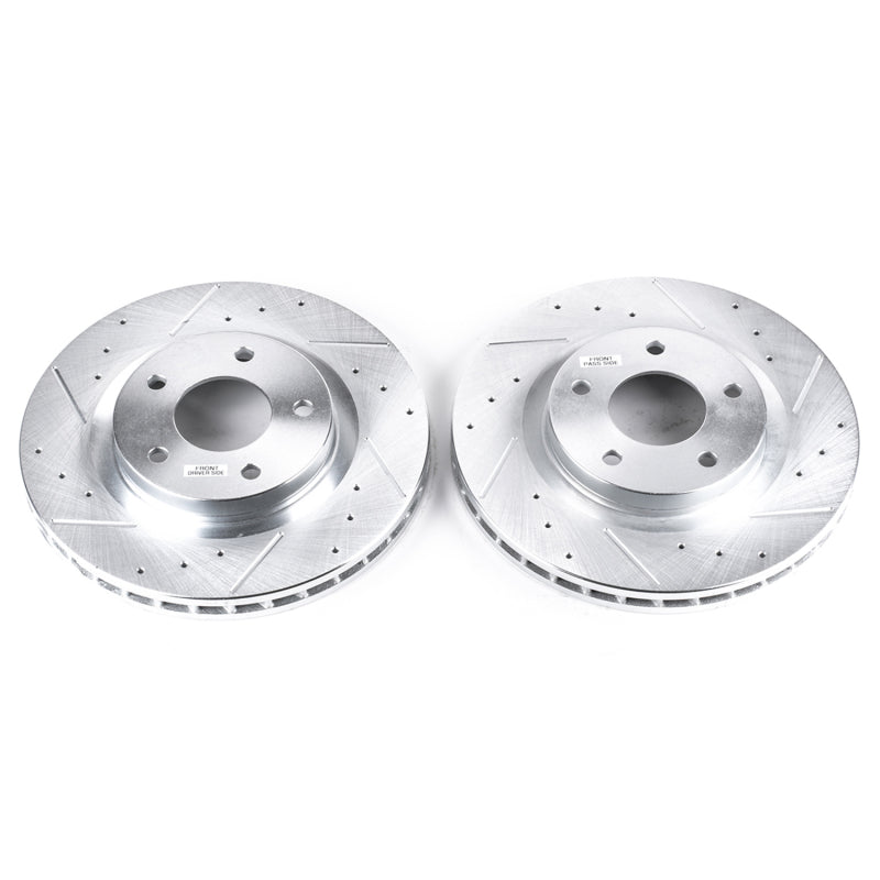 Power Stop 11-14 Chrysler 200 Front Evolution Drilled & Slotted Rotors - Pair Brake Rotors - Slot & Drilled PowerStop