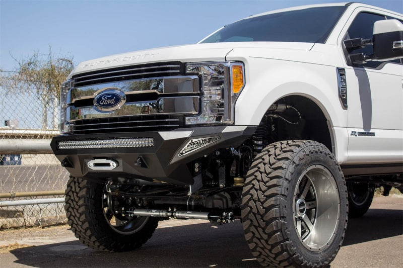 Addictive Desert Designs 17-18 Ford F-250 Super Duty Stealth Fighter Front Bumper w/ Winch Mounts Bumpers - Steel Addictive Desert Designs