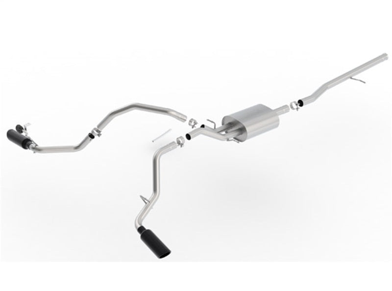 Borla 14-18 Chevrolet Silverado 1500 AT/MT 4DR SS S-Type Catback Exhaust Black Chrome Tip Catback Borla