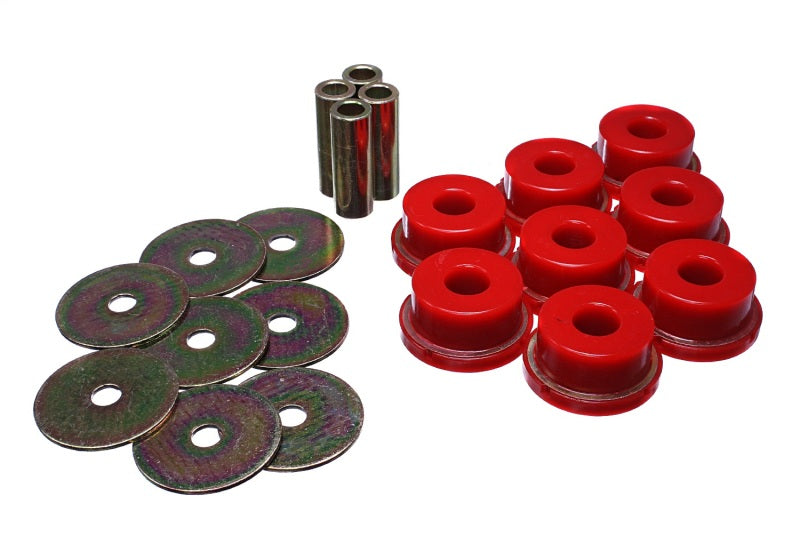 Energy Suspension 05-09 Subaru Legacy Rear Subframe Bushing Set - Red Bushing Kits Energy Suspension