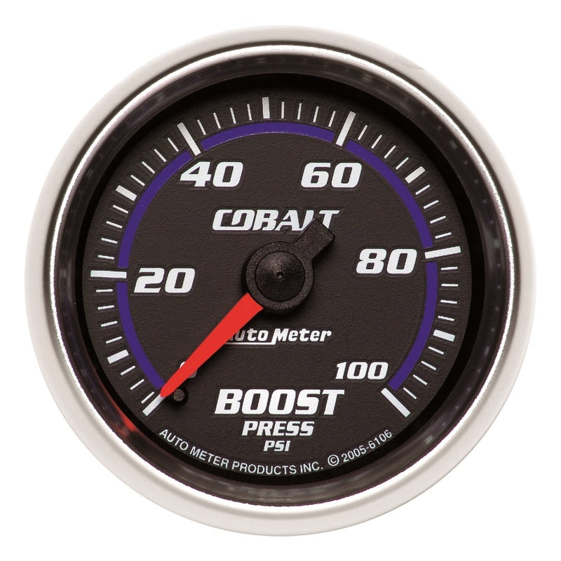 Autometer Cobalt 52mm 0-100psi Mechanical Boost Gauge Gauges AutoMeter