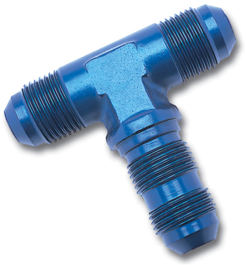 Russell Performance -8 AN Flare Bulkhead Tee Fitting (Blue) Fittings Russell