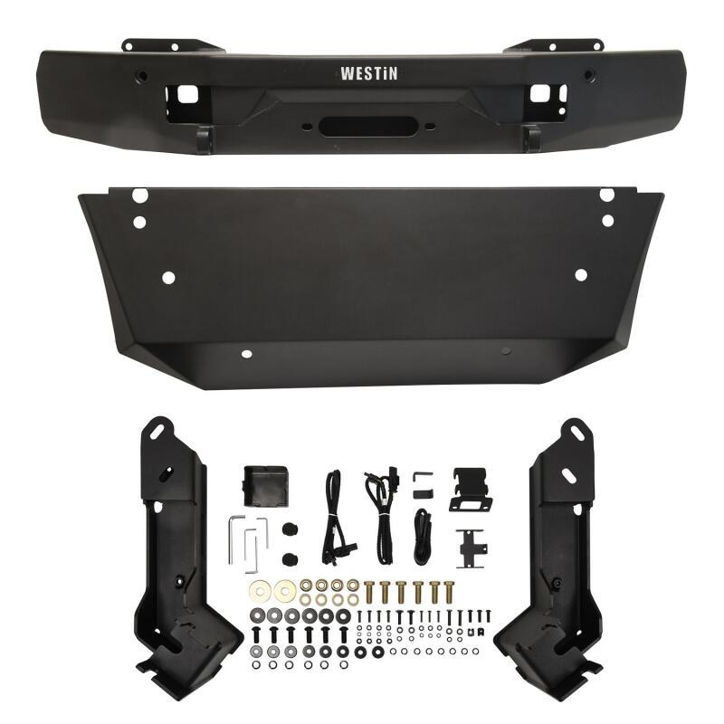 Westin 19-23 Mercedes-Benz Sprinter Pro-Series Mid Width Front Bumper - Textured Black Bumpers - Steel Westin