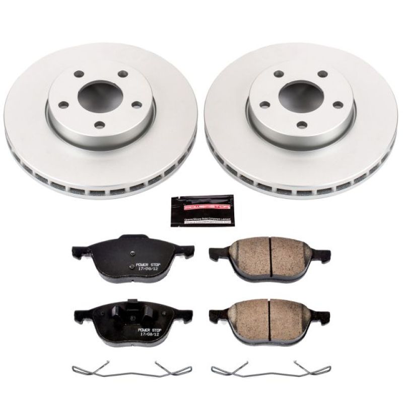 Power Stop 13-18 Ford C-Max Front Z17 Evolution Geomet Coated Brake Kit Brake Kits - Performance Blank PowerStop