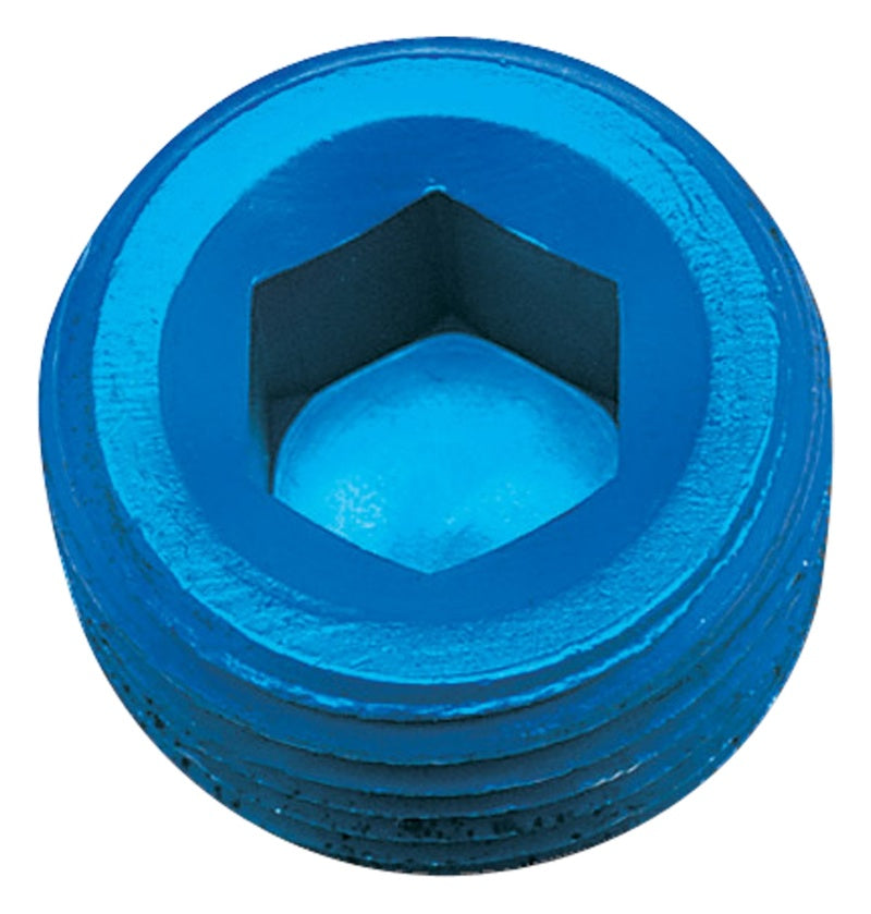 Russell Performance 1/2in Allen Socket Pipe Plug (Blue) Fittings Russell