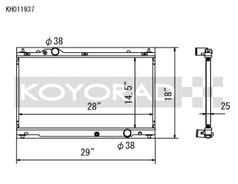 Koyo 06-13 Lexus IS250/IS350 2.5L/3.5L (6MT/AT) Radiator Radiators Koyo