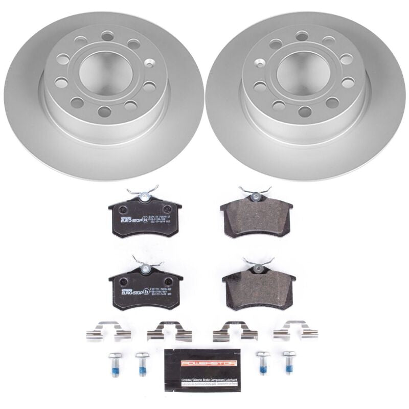 Power Stop 10-13 Audi A3 Rear Euro-Stop Brake Kit Brake Kits - OE PowerStop