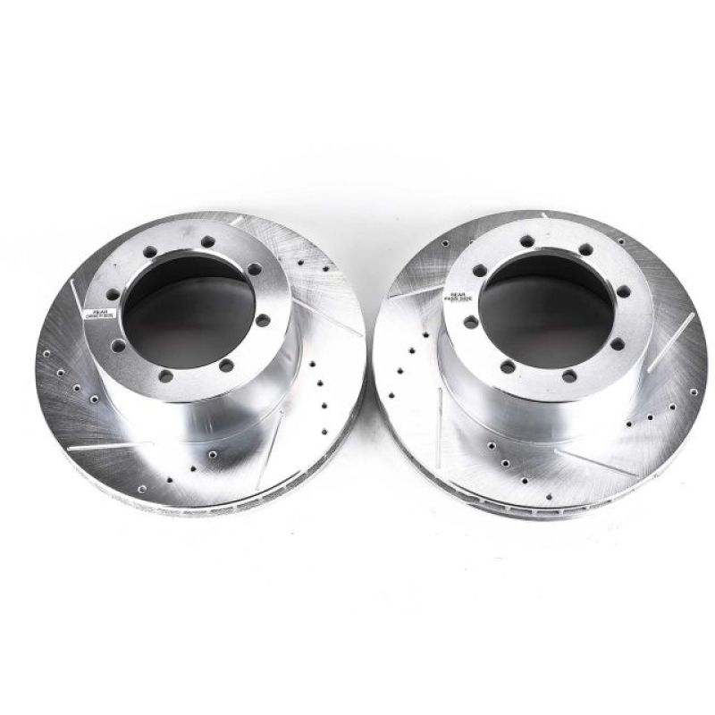Power Stop 00-02 Ford E-450 Super Duty Rear Evolution Drilled & Slotted Rotors - Pair Brake Rotors - Slot & Drilled PowerStop